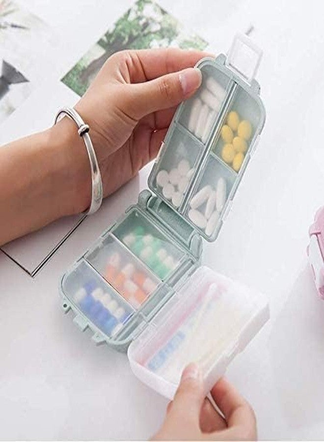 VETERIT Compartment Pill Case Portable Small Weekly Travel Pill Organizer Portable Pocket Pill Box Dispenser for Purse Vitamin Fish Oil Compartments Container - Image 3